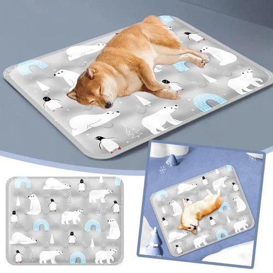 rectangular summer pet cooling pad with ice crystal gel for cats and dogs