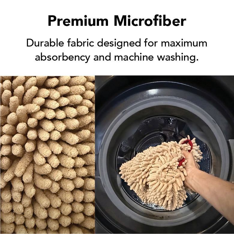 super absorbent microfiber dog towel with hand pockets for easy drying