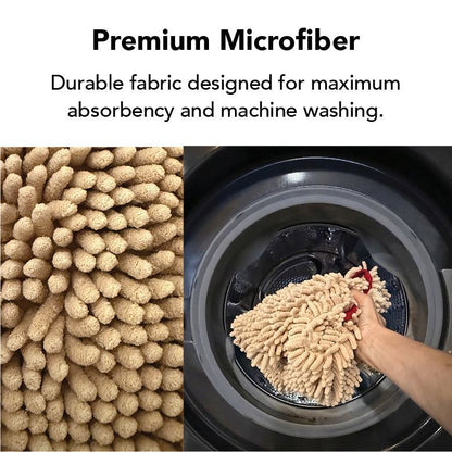 super absorbent microfiber dog towel with hand pockets for easy drying