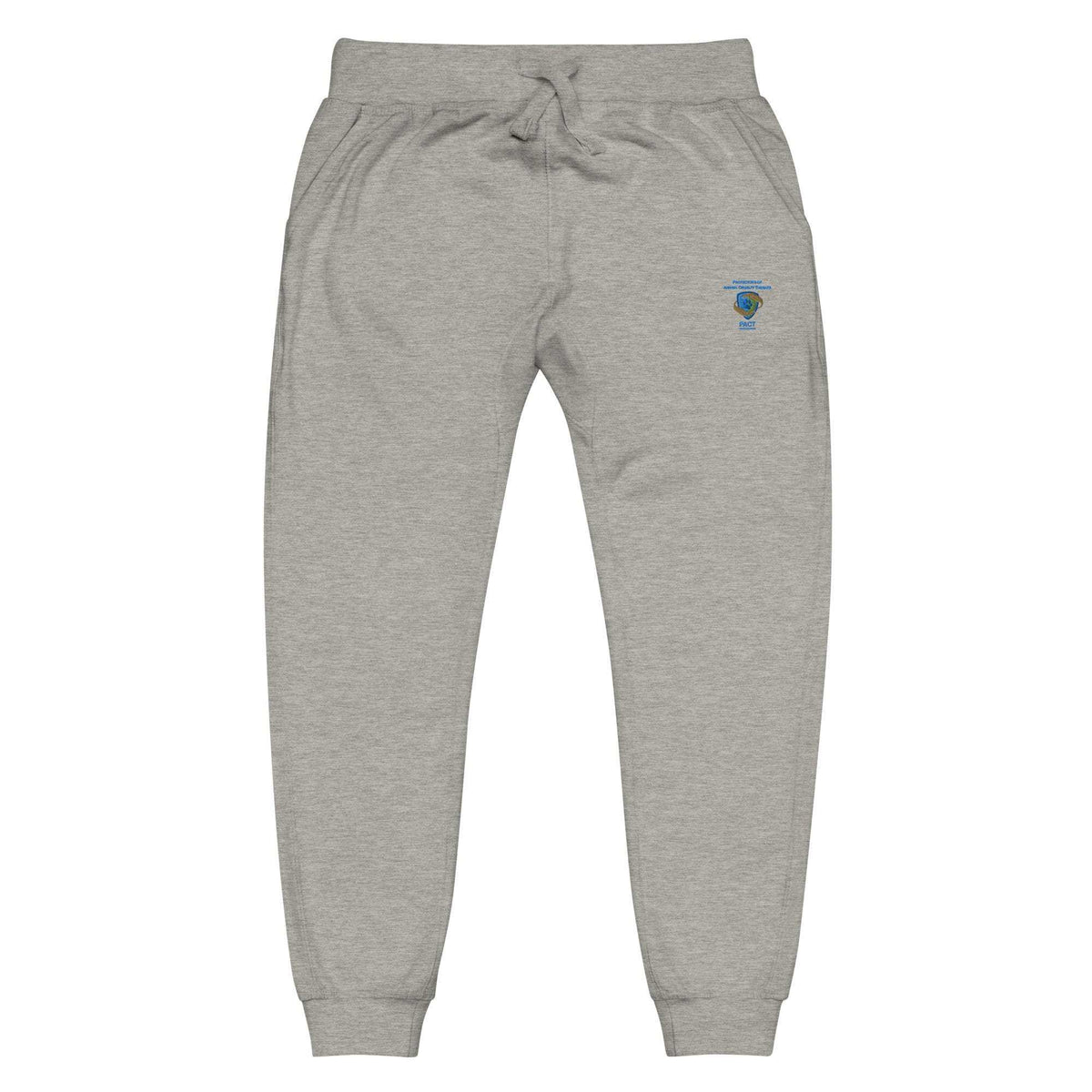 Unisex fleece sweatpants with ribbed cuffs and elastic waistband for comfort