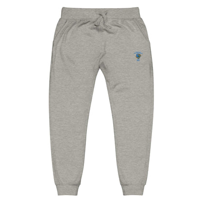 Unisex fleece sweatpants with ribbed cuffs and elastic waistband for comfort