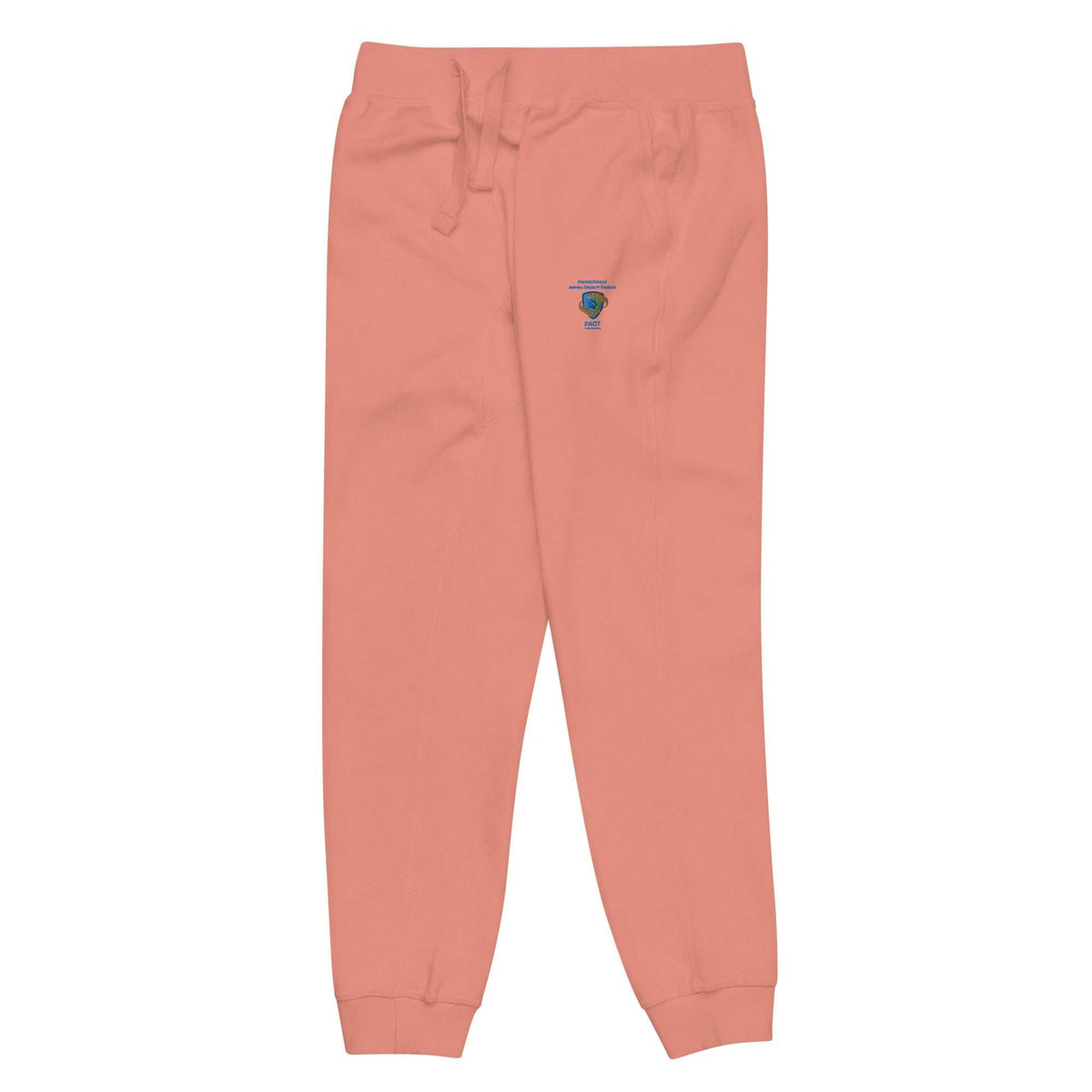 Unisex charcoal heather fleece sweatpants by PACT with elastic waistband and pockets