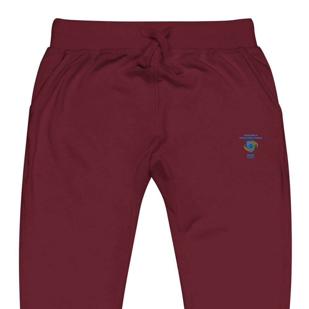 Unisex fleece sweatpants with elastic waistband and pockets