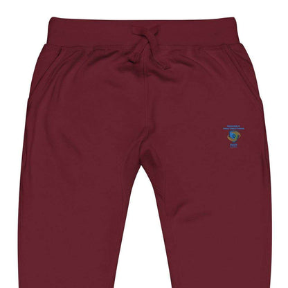 Unisex fleece sweatpants with elastic waistband and pockets