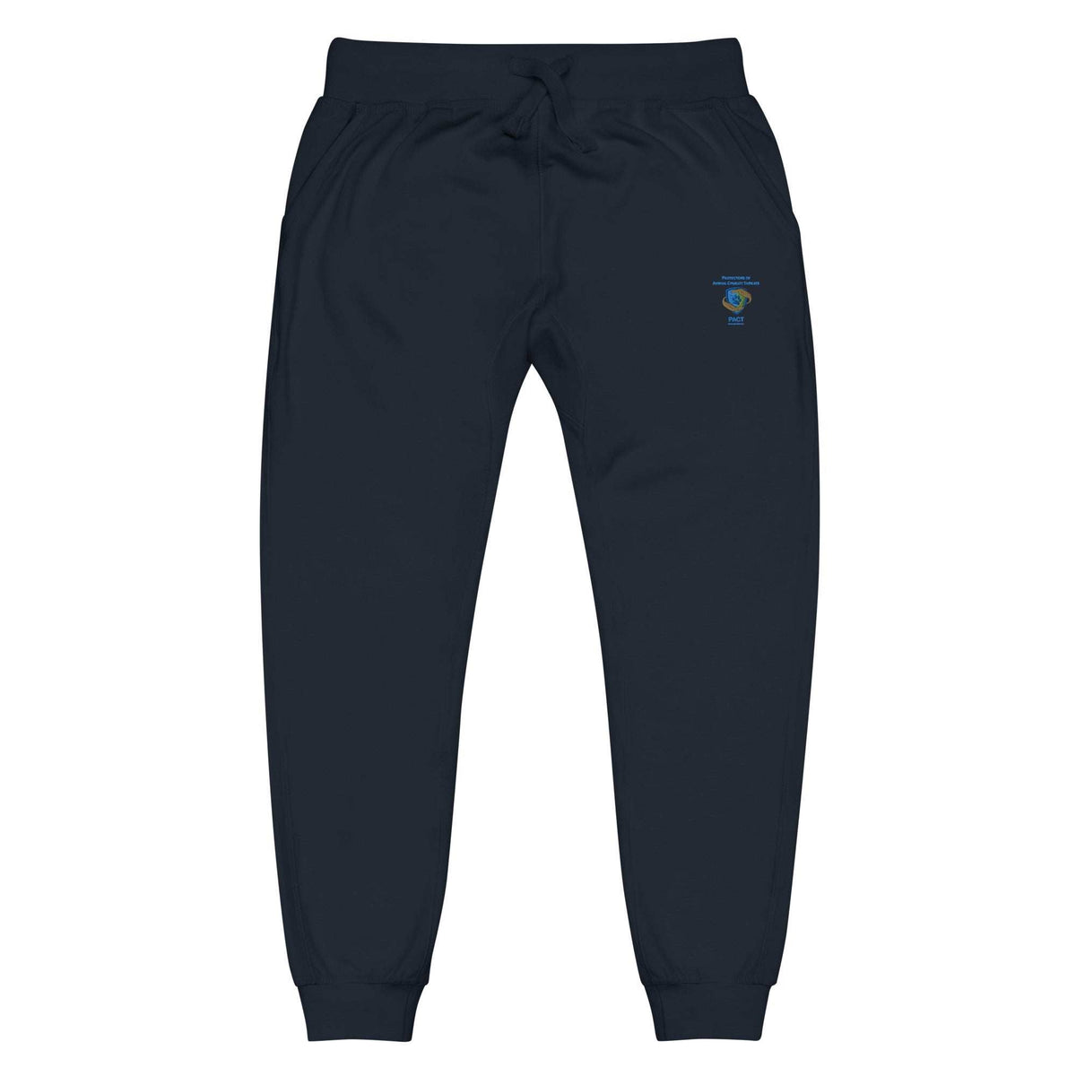 Unisex fleece sweatpants in charcoal heather with elastic waistband and pockets