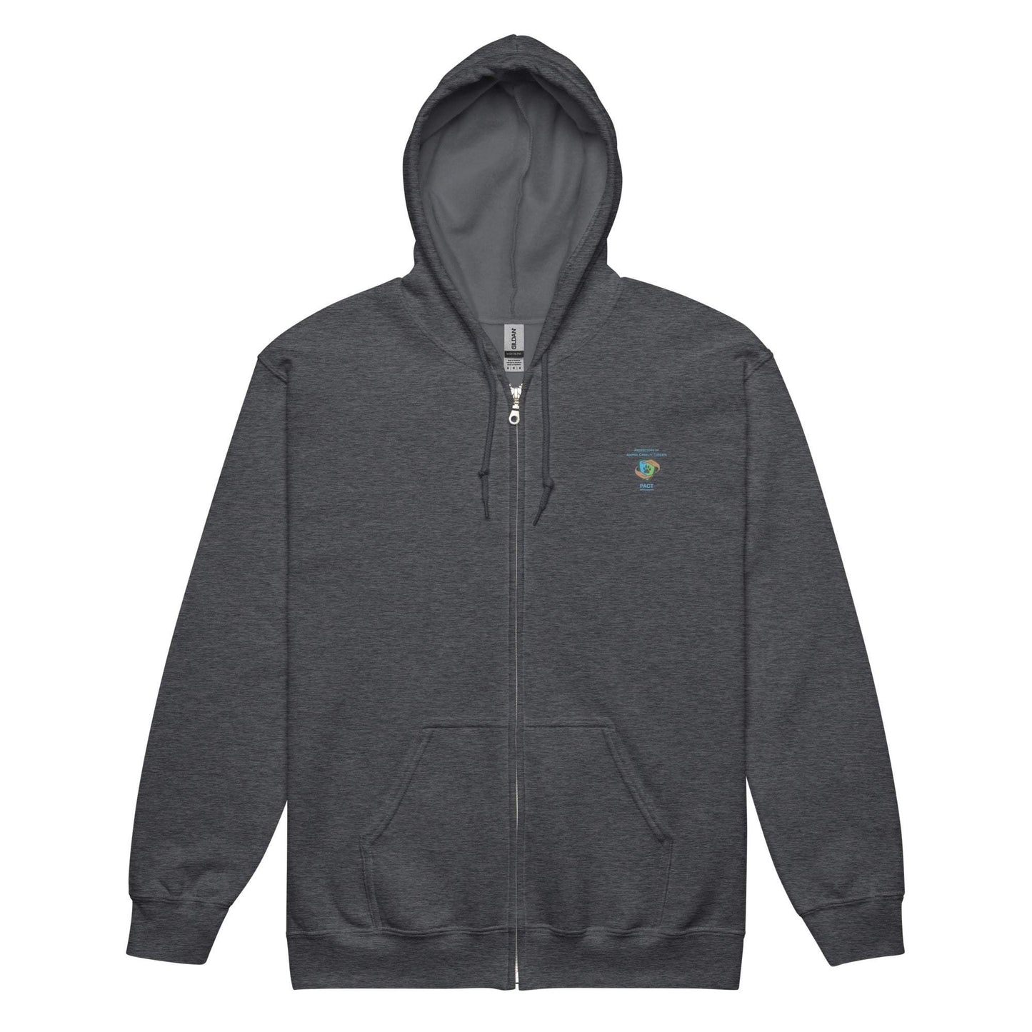unisex heavy blend zip hoodie with front pockets and metal zipper
