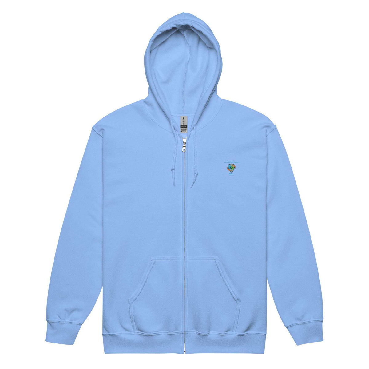Unisex heavy blend zip hoodie with front pockets and metal zipper