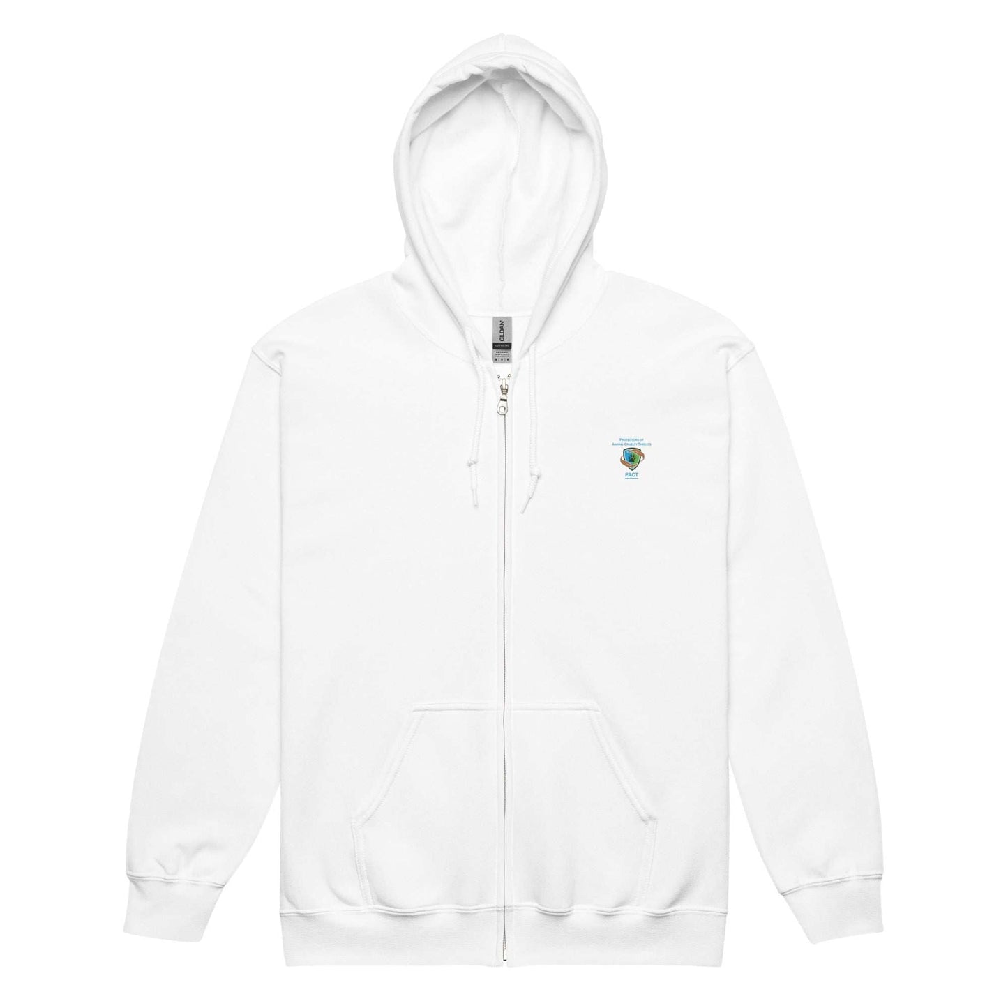 Unisex heavy blend zip hoodie with metal zipper and pouch pockets