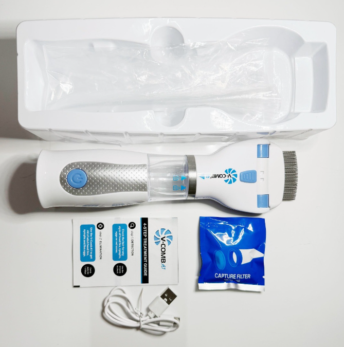 USB rechargeable pet lice remover with stainless steel needles for dogs and cats