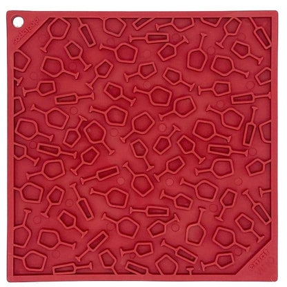 Vino Dog eMat red wine-inspired textured lick mat for dog enrichment and anxiety relief