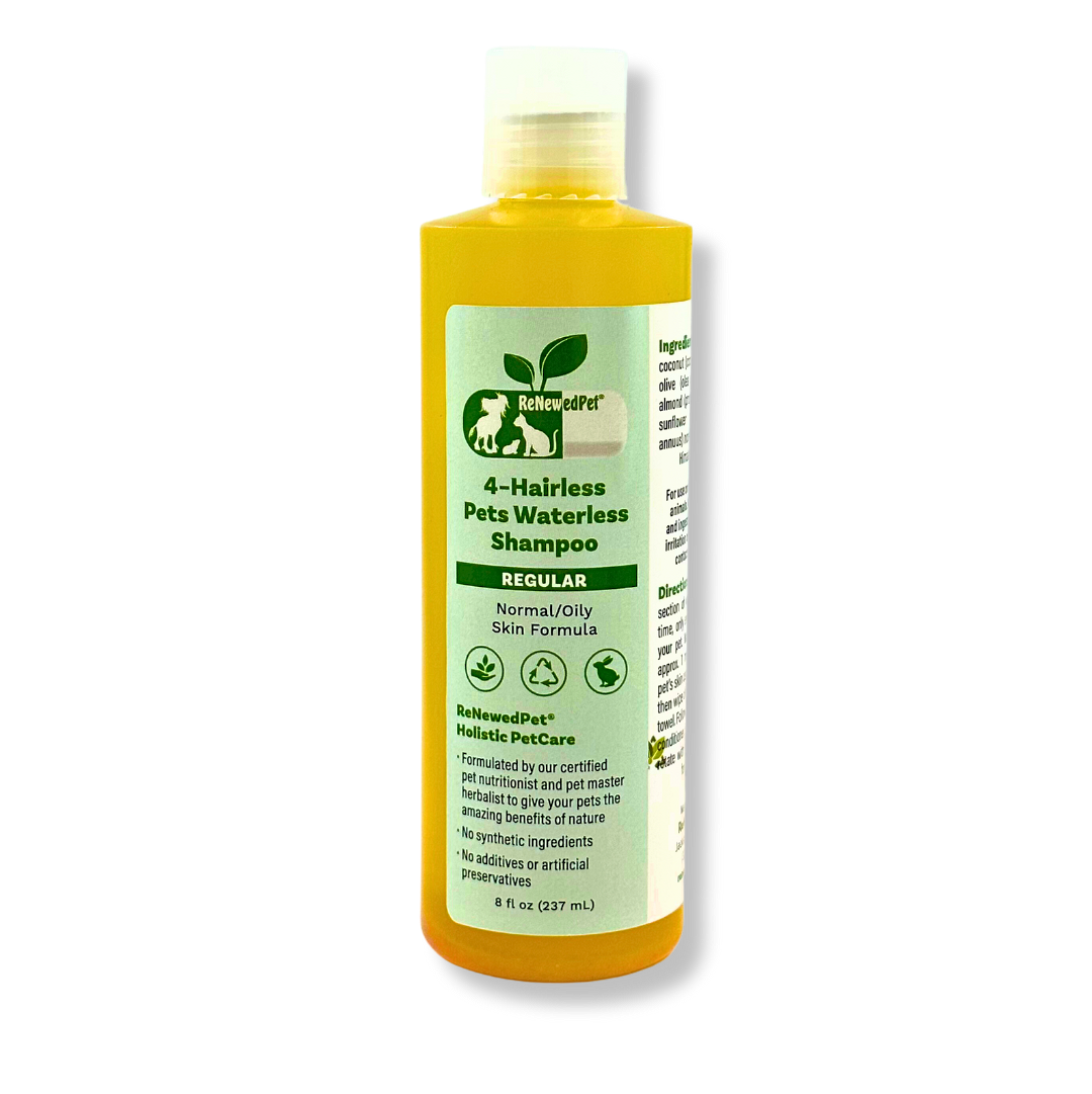 4-HAIRLESS PETS regular waterless shampoo bottle for hairless pets