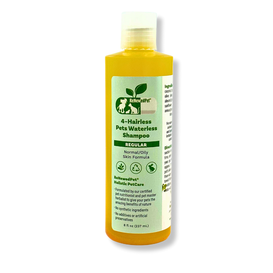4-HAIRLESS PETS regular waterless shampoo bottle for hairless pets
