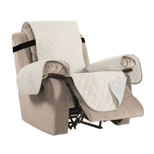 Waterproof recliner cover protecting sofa from pets and spills