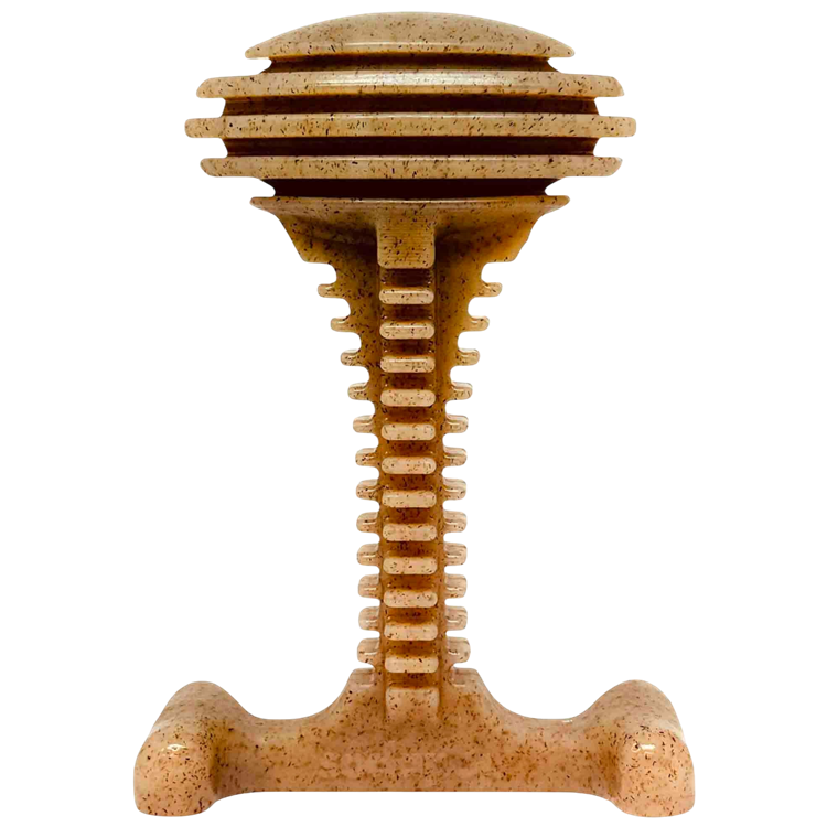 Honey Bone Dental Tower XL indestructible nylon dog chew toy with textured honey dipper design for dental health and aggressive chewers