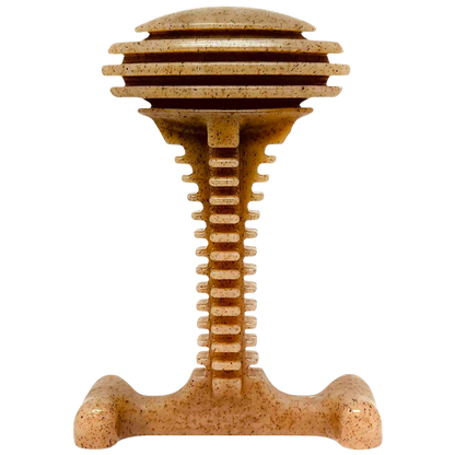 Honey Bone Dental Tower XL indestructible nylon dog chew toy with textured honey dipper design for dental health and aggressive chewers