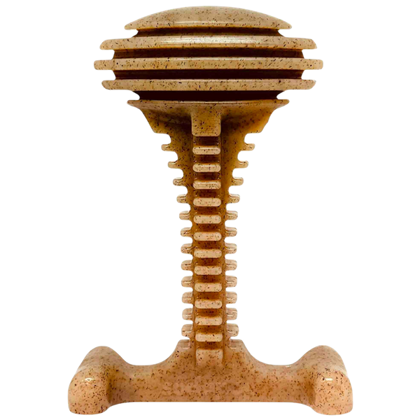 Honey Bone Dental Tower XL indestructible nylon dog chew toy with textured honey dipper design for dental health and aggressive chewers