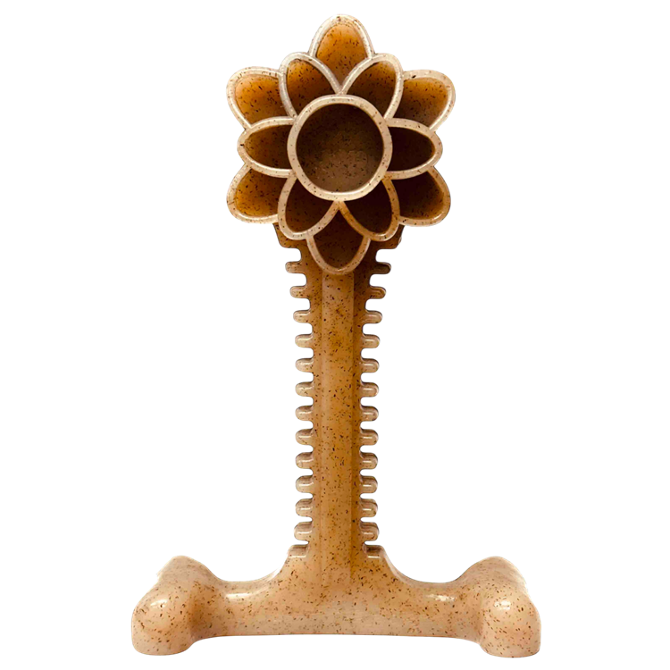 Honey Bone Dental Flower Tower indestructible nylon dog chew toy for power chewers with dental health benefits