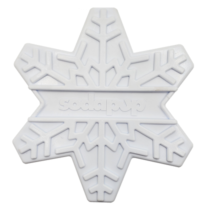 White snowflake nylon dog chew toy for aggressive chewers, USA made, FDA compliant
