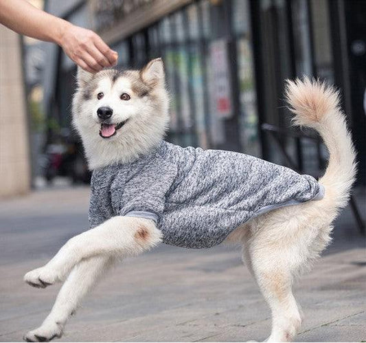3XL-9XL winter warm fleece pet sweater for large dogs