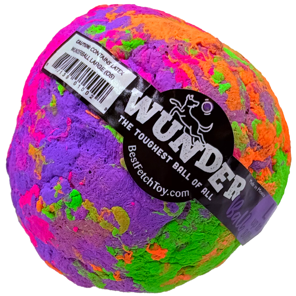 WUNDERball durable natural rubber dog fetch toy