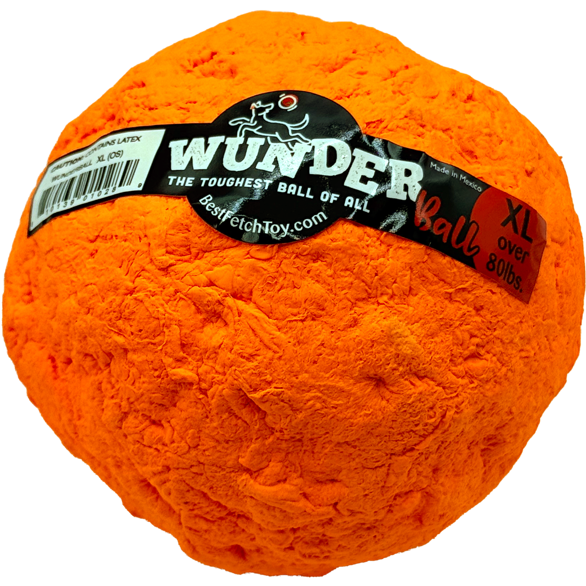Durable handmade natural rubber WUNDERball fetch toy for dogs