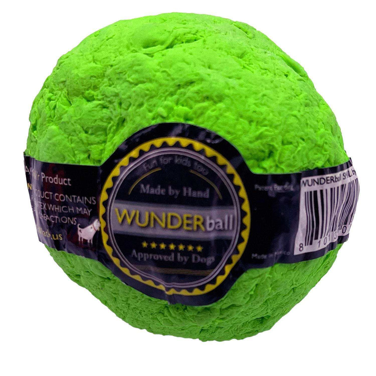 WUNDERball durable natural rubber dog fetch toy with unpredictable bounce