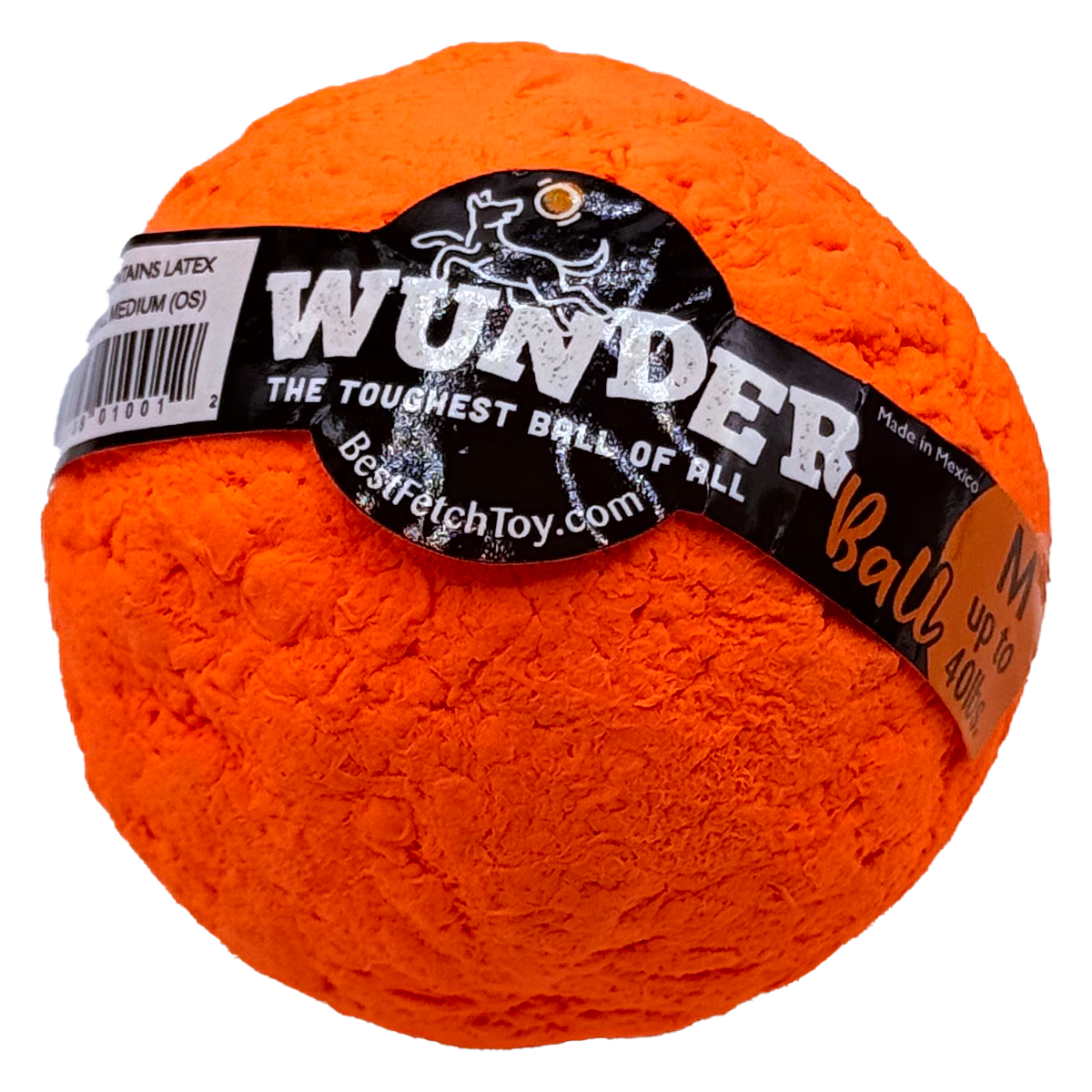 WUNDERball durable natural rubber dog fetch toy with unpredictable bounce