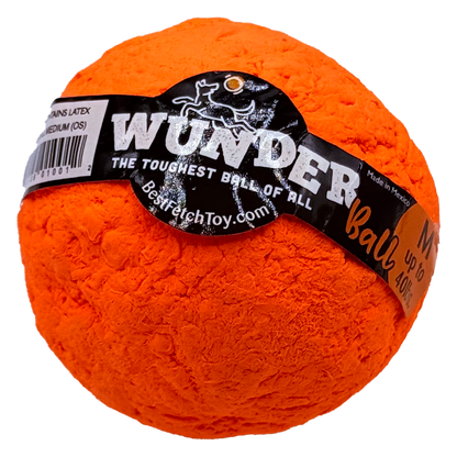 WUNDERball durable natural rubber dog fetch toy with unpredictable bounce