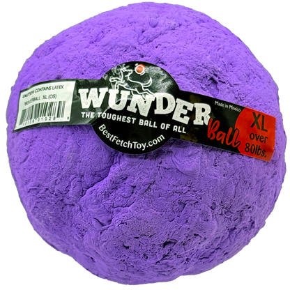 WUNDERball durable natural rubber dog fetch toy with unpredictable bounce