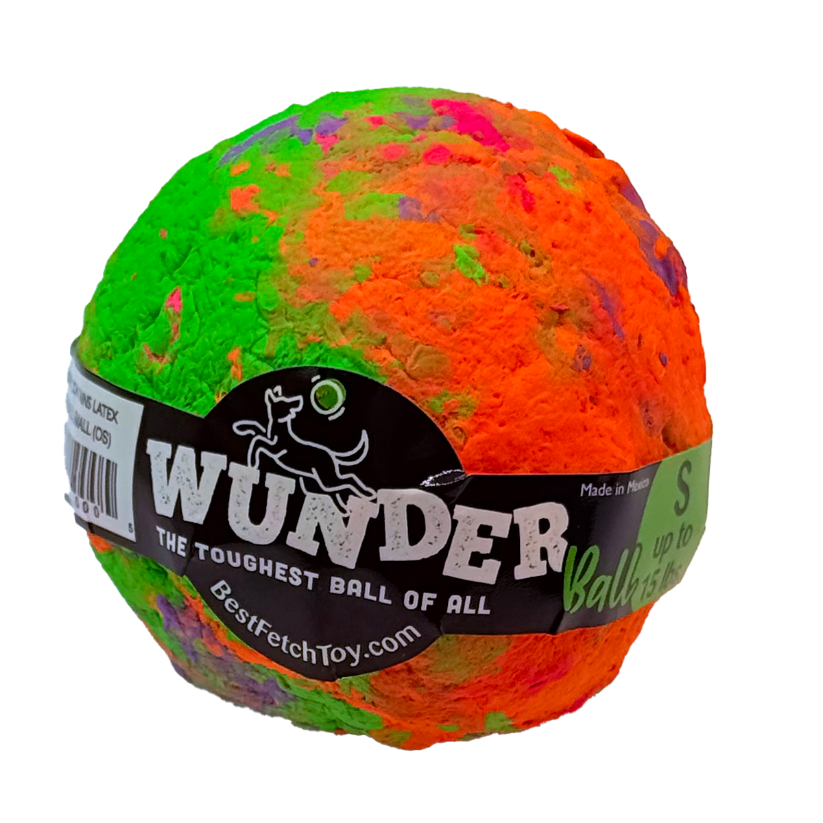 WUNDERball durable natural rubber dog fetch toy floating on water
